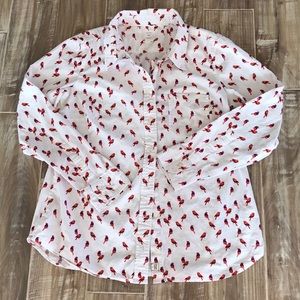 Gap fitted boyfriend shirt, size M